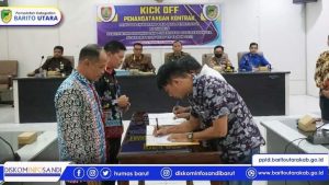 Pemkab Barut Ikuti Kickoff Penandatangan Kontrak Pengadaan Barang dan Jasa