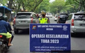 Hari Ke-8 Operasi Keselamatan, Satlantas Polrestabes Medan Tegur Pelanggar Lalin