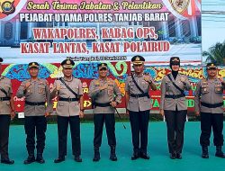 Kapolres Tanjab Barat Pimpin Sertijab Pejabat Utama