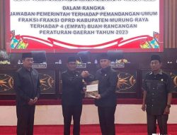 DPRD Mura Dengarkan Jawaban Pemerintah Terhadap 4 Buah Raperda