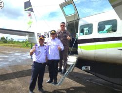 Pesawat Smart Aviation Terbang Perdana di Murung Raya