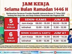Ini Jam Masuk Kerja ASN Murung Raya Selama Bulan Ramadan 1446 H