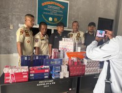 Bea Cukai Langsa dan Satpol PP Aceh Timur Sita 14.100 Batang Rokok Ilegal