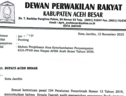 DPRK Aceh Besar Tegur Pemkab, Dokumen KUA-PPAS dan Rancangan APBK 2026 Belum Diserahkan