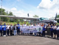 Bupati Resmikan Penerbangan Perdana PT. Smart Cakrawala Aviation
