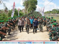 Pj Sekda Mura Sambut Kunker Danbrigif TP 86 Mandau