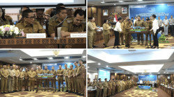 Bupati Murung Raya Hadiri Peluncuran Aplikasi E-Pahari dan Rakor TP2DD Kalteng