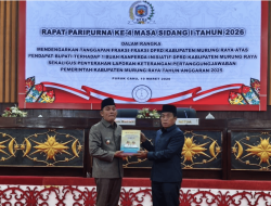DPRD Murung Raya Terima Laporan Pertanggungjawaban Bupati Tahun 2025