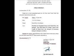 Beredar Undangan Pelantikan Imum Syiek Masjid Abu Indrapuri, Legalitas Dipersoalkan