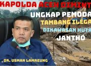 Pengamat Desak Kapolda Aceh Baru Prioritaskan Penertiban Tambang Emas Ilegal di Jantho