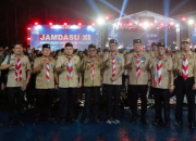 Bupati Labusel Hadiri Upacara Api Unggun Jamdasu XI Gerakan Pramuka Sumut 2026