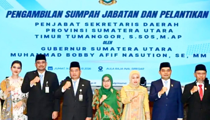 Gubernur Sumut Lantik Timur Tumanggor Sebagai Pj Sekdaprov