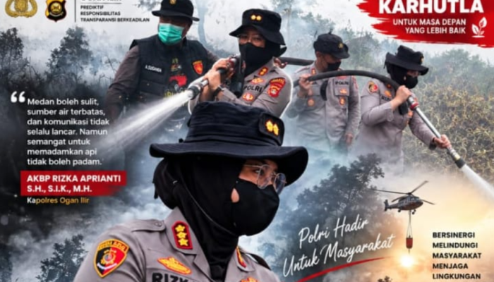 Kapolres Ogan Ilir Turun Langsung Tangani Karhutla