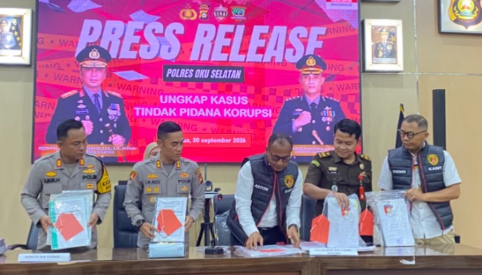 Polres OKU Selatan Tetapkan Dua Mantan Kades Tersangka Korupsi