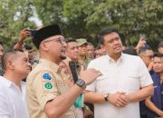 Bupati Labusel Fery Bersama Gubsu Boby Tinjau Jalan Rintis-Ulumahuam Silangkitang